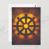 Dharma Wheel Print Briefkaart (Voorkant / Achterkant)