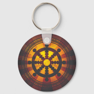  Dharma Wheel Print Sleutelhanger