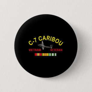 DHC-4 Caribou Vliegtuig Vietnam Veteraan C 7 Carib Ronde Button 5,7 Cm