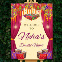 Dholki Affiches de bienvenue comme Dholak signes d