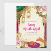 Dholki uitnodigen & Mehndi uitnodigingen Digitaal (Voorkant / Achterkant)