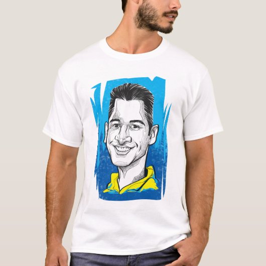 Dhoni Caricature Tshirt (Voorkant)