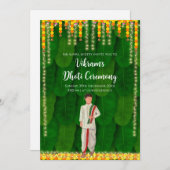 Dhoti, fonction invitation Dhoti Ceremony invitati (Devant / Derrière)