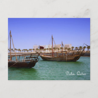 Dhows in Doha Bay Briefkaart