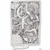 Dhr. Emptyful, Ink Tekening Rechthoekige Sticker (Voorkant)