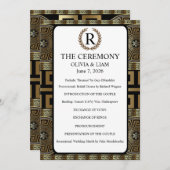 Dhr. en Mevr. Formeel Klassiek Grieks Sleutel van  Programma (Voorkant / Achterkant)