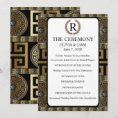 Dhr. en Mevrouw Formeel Klassiek Griekse Sleutel v Programma (Voorkant / Achterkant)