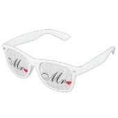 Dhr. Groom Jonggehuwden Koppels Trouwfeest Shades Retro Zonnebril (Gekanteld)