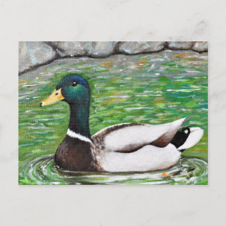 Dhr. Mallard Duck schilderij Briefkaart