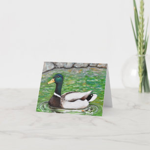 Dhr. Mallard Duck schilderij Kaart