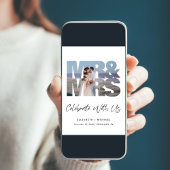 Dhr. Mevr. Foto Uitnodiging bruiloftsfeest