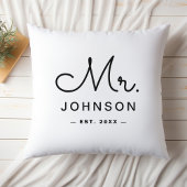 Dhr & Mevrouw aangepaste achternaam Kussen
