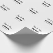 Dhr & Mevrouw voeg familienaam datum jaar huwelijk Cadeaupapier (Hoek)