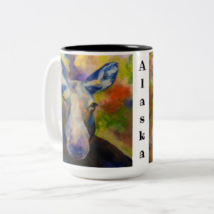 Dhr. Moosey Moose Coffee Mok_ALASKA Tweekleurige Koffiemok
