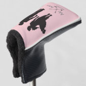 Dhr. & Mrs. Blush Pink | Moderne Paar Golf Speler Golfheadcover (3/4 voorkant)