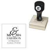 Dhr. & Mrs gepersonaliseerde adres Rubberstempel (Gestempeld)