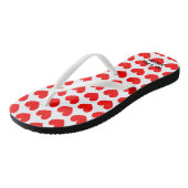 Dhr. & mrs strand bruiloft flipflops voor bruid &  teenslippers (Schuin)