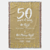Dhr Mw Goed Plezier Gouden 50e Trouwdag Deken (Voorkant Verticaal)