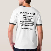 DHS Watch List T-Shirt (Achterkant)
