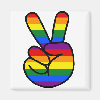 DI COLLECTIE - RAINBOW PEACE SIGN MAGNEET