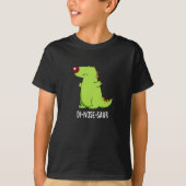 Di-neus-saur Grappige Dinosaurus Pun Donker BG T-shirt (Voorkant)