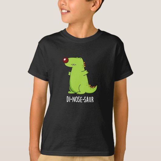Di-neus-saur Grappige Dinosaurus Pun Donker BG T-shirt (Voorkant)