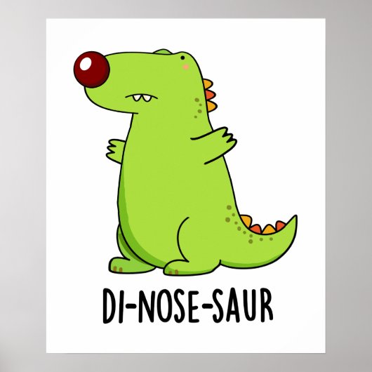 Di-neus-saur Grappige Dinosaurus Pun Poster (Voorkant)