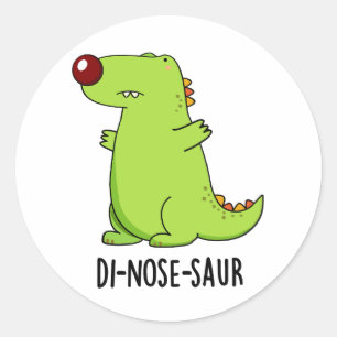 Di-neus-saur Grappige Dinosaurus Pun Ronde Sticker