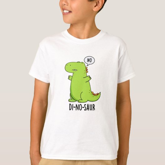 Di-no-saur Grappige Dinosaurus Puns T-shirt (Voorkant)