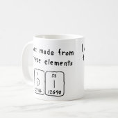 Di nom de table périodique mug 3 (Devant gauche)