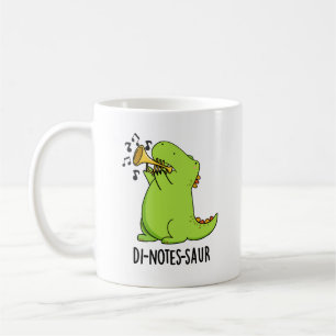 Di-notes-saur Funny Dinosaur Pun Koffiemok