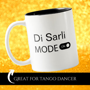 Di Sarli-modus aan grappige Tanguero tango-danser Tweekleurige Koffiemok
