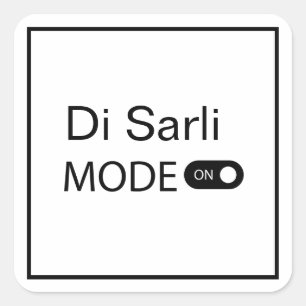 Di Sarli modus grappige Tanguero Tango Marathon Vierkante Sticker