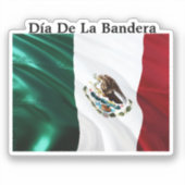 Día de la Bandera (Mexicaanse vlaggendag) Sticker (Voorkant)