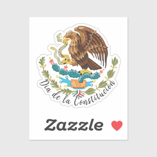 Día de la Constitución (Mexico) Sticker (Vel)