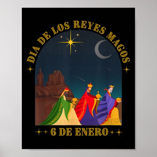 Dia De Los Es Magos 6 De Enero Ephany  Poster (Voorkant)