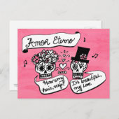 Dia de los Muertos, Amor Eterno Briefkaart (Voorkant / Achterkant)