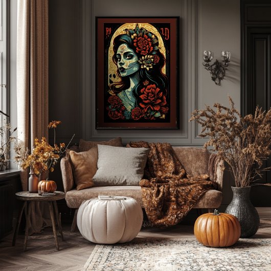 Dia de los Muertos Art -  Halloween Poster