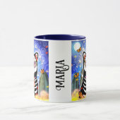 Dia De Los Muertos Black Cat Mok (Midden)