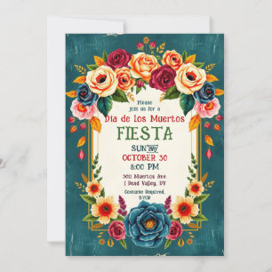 💀🎉Dia de los Muertos Bloemen & Fantomen: Kaart