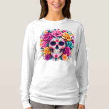 Día de los Muertos Bloemrijke Suiker Schedel Kunst