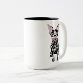 Dia de los Muertos Boston Terrier Frenchie Mok (Voorkant rechts)