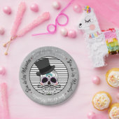 Dia de los Muertos | Bovenste hap schedel en stree Papieren Bordje (Feest)