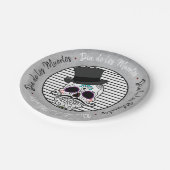 Dia de los Muertos | Bovenste hap schedel en stree Papieren Bordje (Gekanteld)