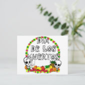 Dia De Los Muertos Briefkaart (Staand voorkant)