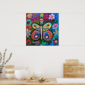 Dia de los Muertos Butterfly Poster (Keuken)
