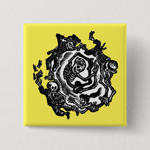 Dia de los muertos Button