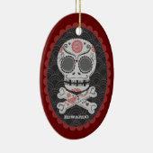 Día de los Muertos calaveras Keramisch Ornament (Rechts)