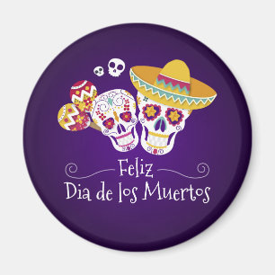 Dia de los Muertos coloré Magnet