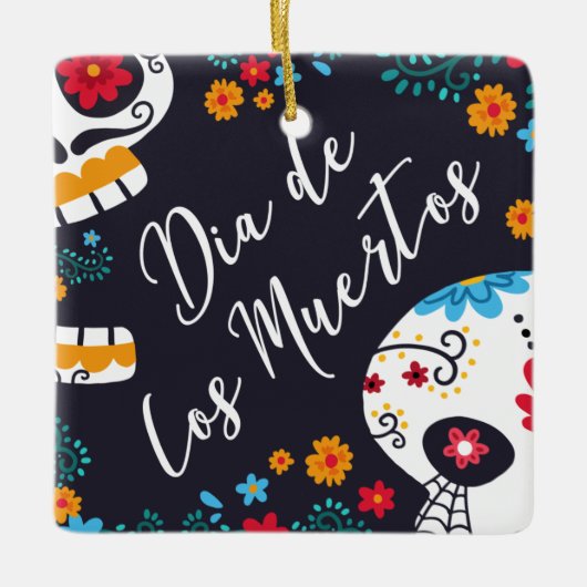 Dia de los Muertos coloré | Ornement (Devant)